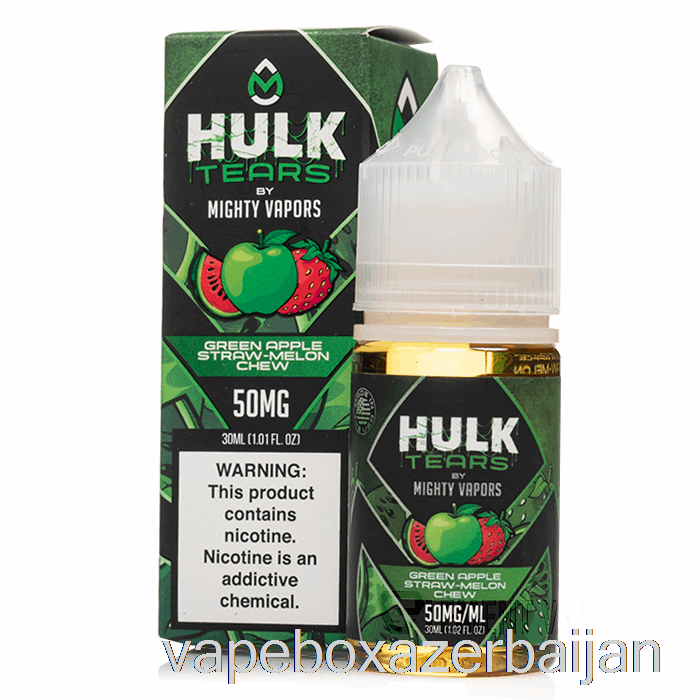 Vape Box Azerbaijan Green Apple Straw Melon Chew - Hulk Tears Salts - 30mL 50mg